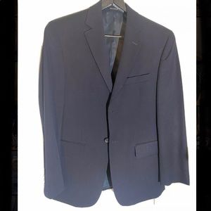 Pronto Uomo Men’s Suit Jacket 100% Wool Navy Blue Size 36 Short